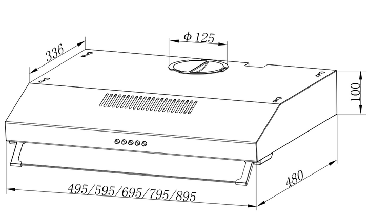 Turbo Cooker Hood TM6001BK