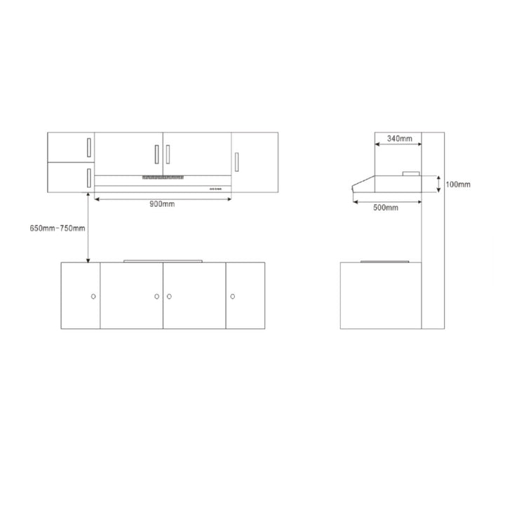 Valenti Cooker Hood VH3339 MB