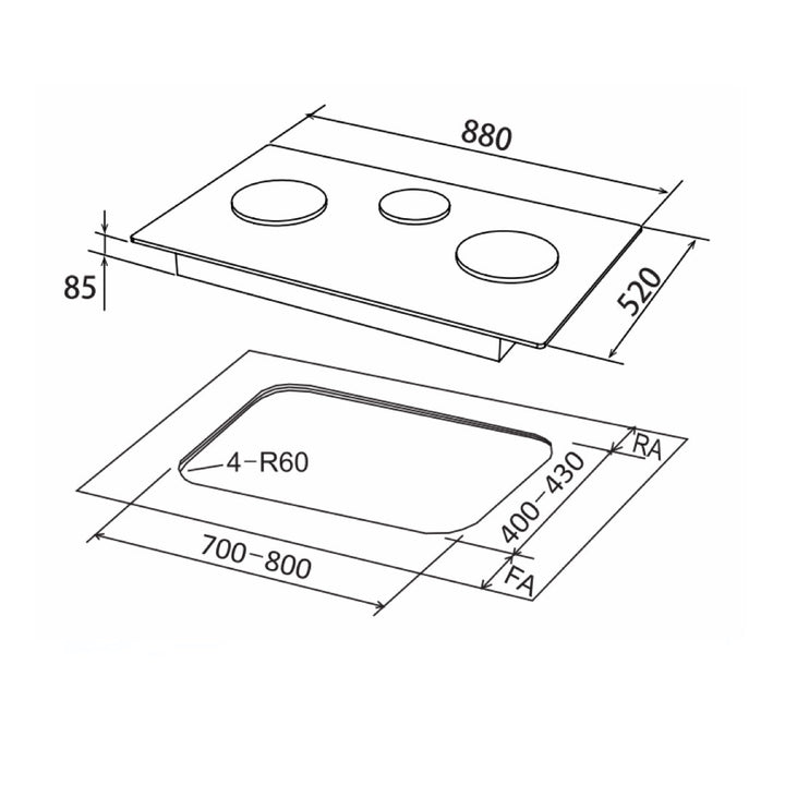 Fujioh Cooker Hob FH-GS7030