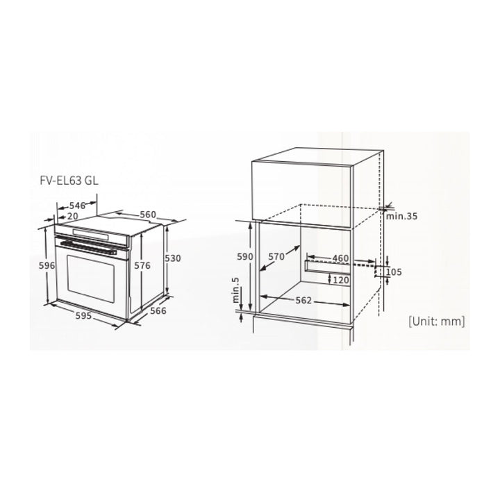 Fujioh Built-In Oven FV-EL63GL