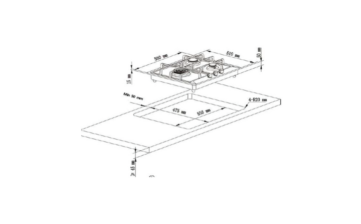 Rinnai Cooker Hob RB-63SSV-DL