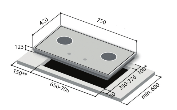 Rinnai Cooker Hob RB-7302S-GBS