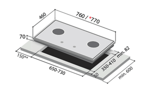 Rinnai Cooker Hob RB-73TG