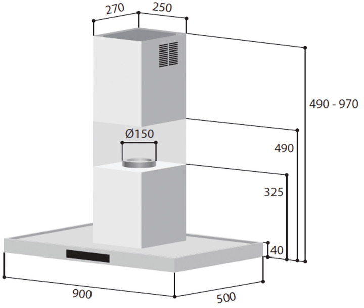 Rinnai Chimney Cooker Hood RH-C249-SSR