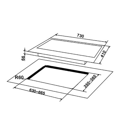 Valenti Cooker Hob VC728G