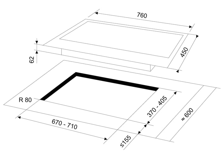 Valenti Cooker Hob VC820G