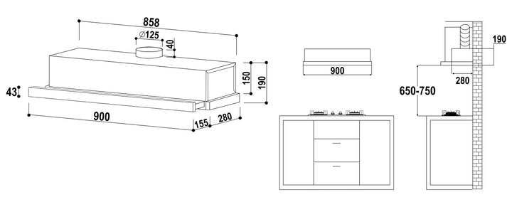 Valenti Cooker Hood VH2029 MS