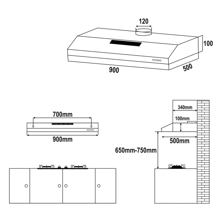 Valenti Cooker Hood VH3029 MS